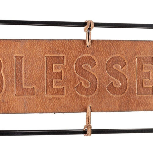 LEDER barna műbőr fali dekoráció