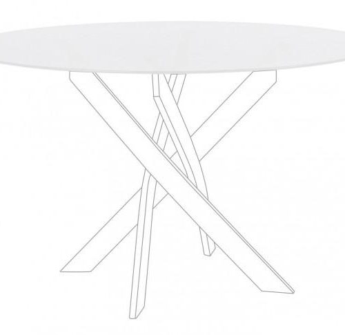 GEORGE fehér kerek üveg asztallap 120cm