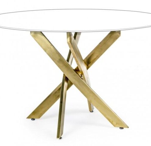 GEORGE arany acél étkezőasztal láb 56cm