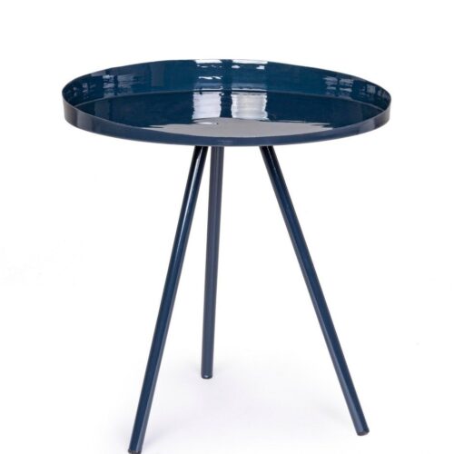 ANCHITA kék acél dohányzóasztal 46cm