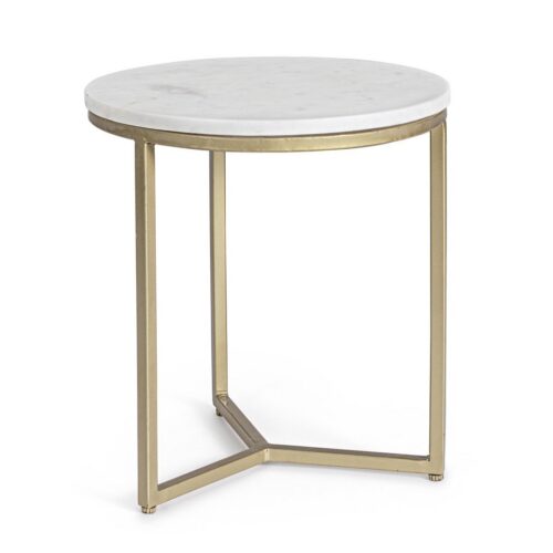 PHOENIX III fehér márvány dohányzóasztal 38cm