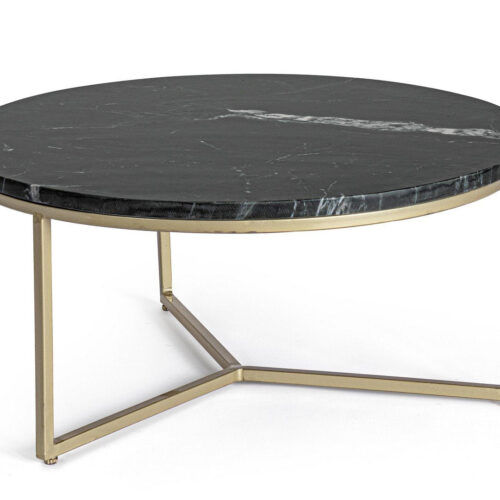 PRESCOTT II fekete márvány dohányzóasztal 68cm