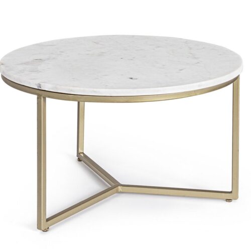 PHOENIX II fehér márvány dohányzóasztal 38cm