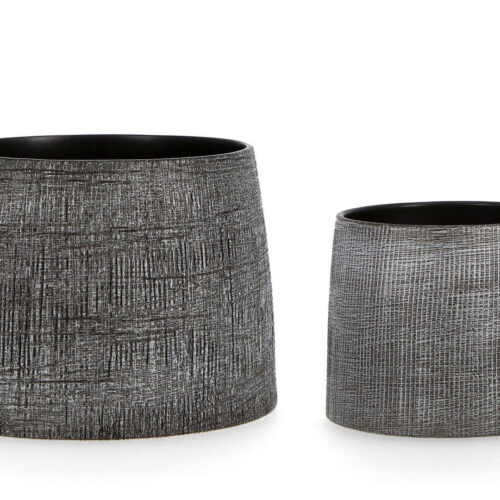 PAPYRUS szürke 2 részes virágcserép szett