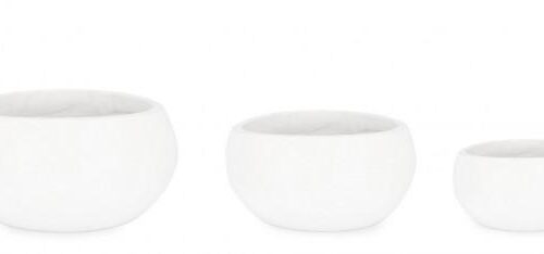 HOIAN IV fehér 2 részes virágcserép szett