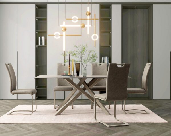 KENNETH taupe ökobőr étkezőszék