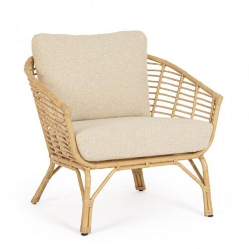 MABEL Bézs Polyester Fotel