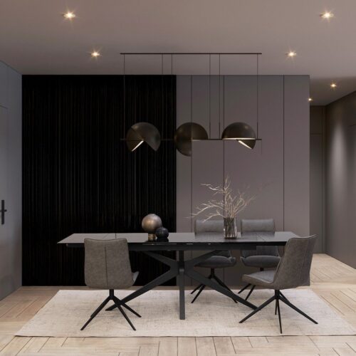 JORDAN sötétszürke műbőr étkezőszék