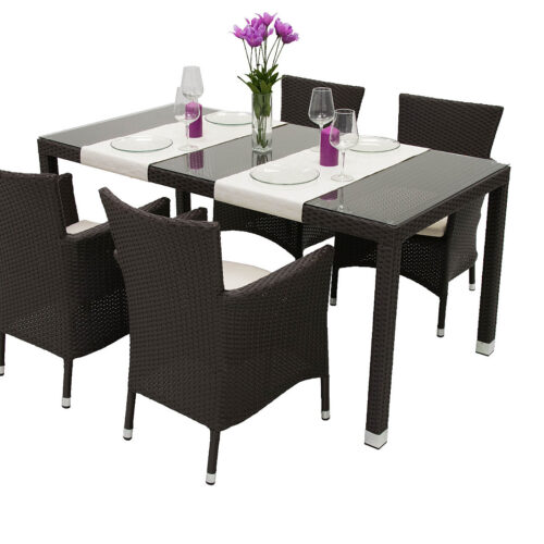 Kerti rattan meghatározott MODENA II. 1 + 4 (Brown)