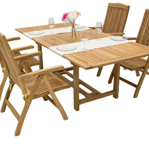 Teak kerti garnitúra LAGUNA II. 1 + 4