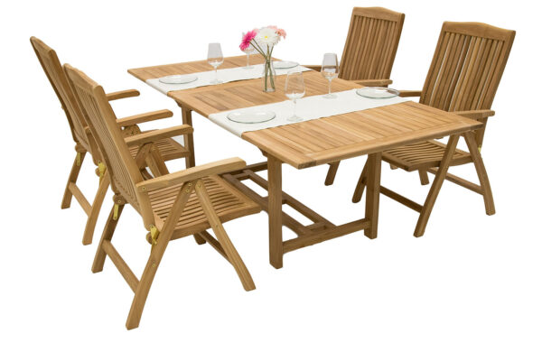 Teak kerti garnitúra LAGUNA II. 1 + 4 Teak kerti garnitúra LAGUNA II. 1 + 4