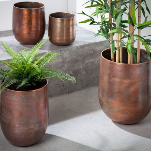 FLOWERS II bronz kaspó