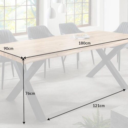 WILD barna tölgyhatású étkezőasztal 180cm