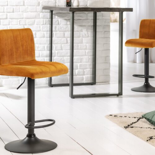 PORTLAND sárga bársony bárszék PORTLAND sárga bársony bárszék