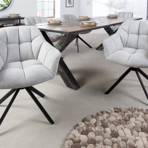 PAPILLON szürke szövet szék