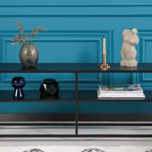 DURA fekete acél konzolasztal