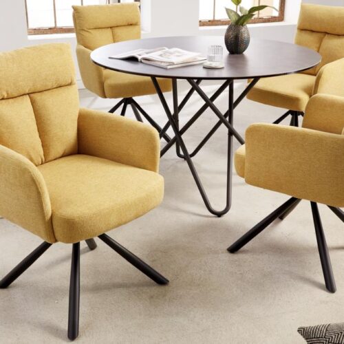 BIG GEORGE sárga szövet szék