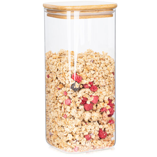 4Home Bamboo üveg élelmiszer tároló bambusz fedéllel