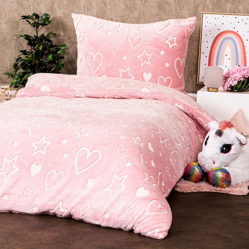 4Home Heart világító mikroflanel ágyneműhuzat