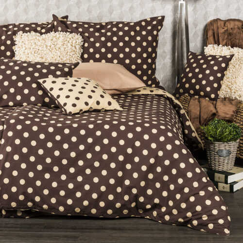 4Home pamut ágyneműhuzat Csokoládé pöttyös