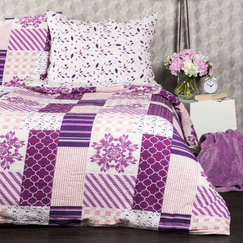 4Home Patchwork violet krepp ágyneműhuzat