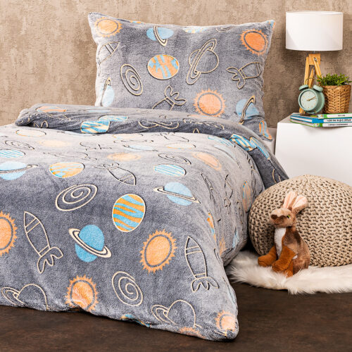 4Home Planetarium világító mikroflanel ágyneműhuzat 140 x 200 cm