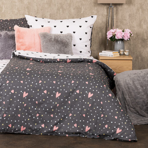 4Home Szívek pamut ágyneműhuzat