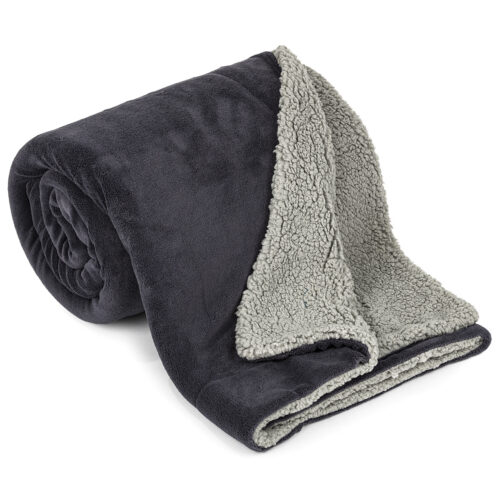 4Home gyapjú hatású pléd világosszürke/antracit