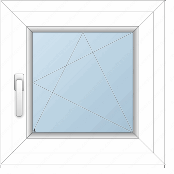 58x58 Műanyag ablak / Bukónyíló/ 2 rétegű üvegezés/