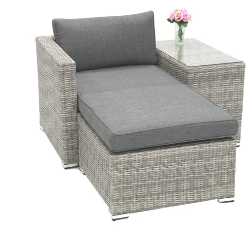 Rattan változó készlet SEVILLA 2in1 (szürke)