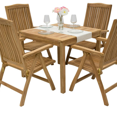 Teak kerti elrendezés LAGUNA QUATRO 1+4