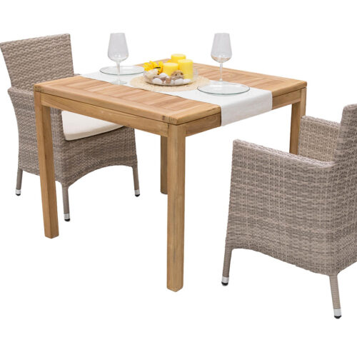 Teak kerti elrendezés MODENA QUATRO 1+2