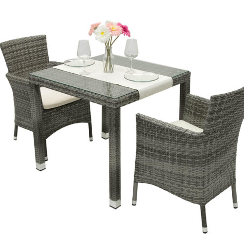 Kerti rattan szett MODENA I. 1 + 2 (szürke)