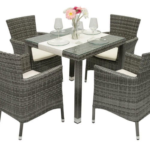 Kerti rattan szett MODENA I. 1 + 4 (szürke)