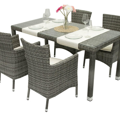 Kerti rattan szett MODENA II. 1 + 4 (szürke)