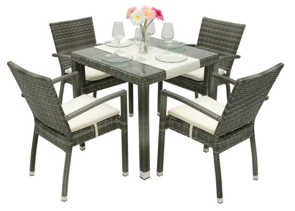 Kerti rattan szett NAPOLI I. 1 + 4 (szürke) Kerti rattan szett NAPOLI I. 1 + 4 (szürke)