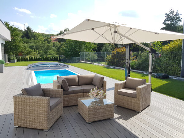 Rattan változó készlet SEVILLA 1 + 2 + 1 4 fő részére (bézs) Rattan változó készlet SEVILLA 1 + 2 + 1 4 fő részére (bézs)
