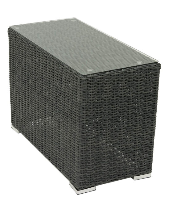 Rattan oldalsó asztal SEVILLE (antracit) Rattan oldalsó asztal SEVILLE (antracit)