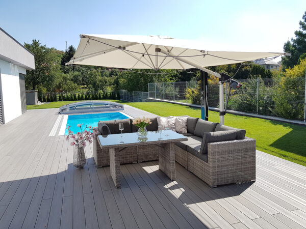 Rattan változó étkezőkészlet SEVILLA 5 fő részére (szürke) Rattan változó étkezőkészlet SEVILLA 5 fő részére (szürke)