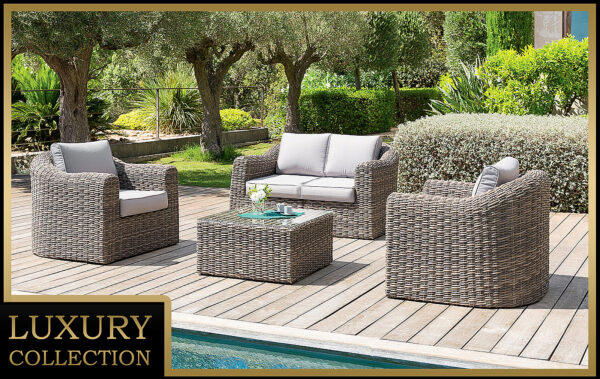Rattan moduláris készlet BORNEO LUXURY 4 fő részére (barna) Rattan moduláris készlet BORNEO LUXURY 4 fő részére (barna)