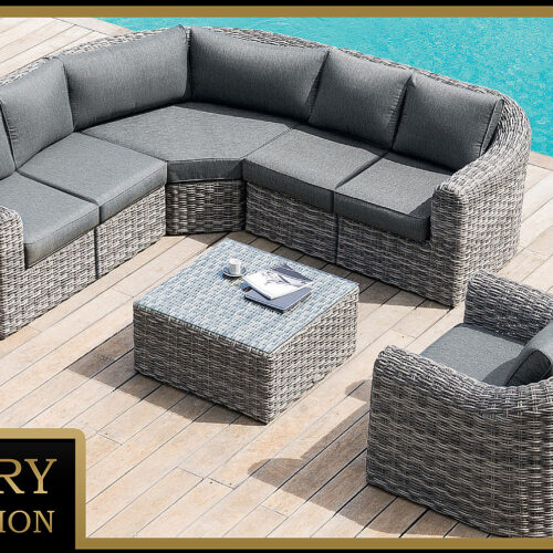 Rattan moduláris készlet BORNEO LUXURY 6 fő részére (szürke) Rattan moduláris készlet BORNEO LUXURY 6 fő részére (szürke)