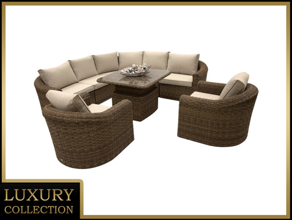 Rattan moduláris szett BORNEO LUXURY 7 személyes (barna) Rattan moduláris szett BORNEO LUXURY 7 személyes (barna)