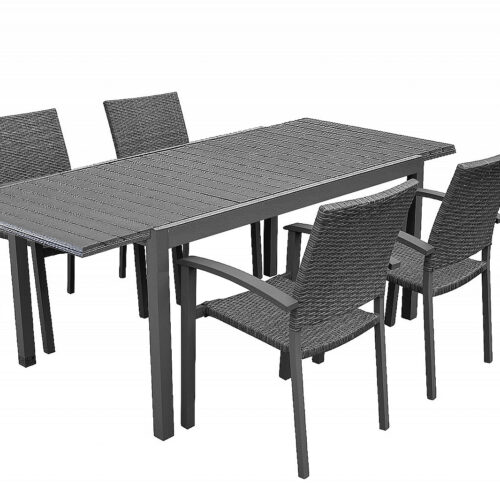 Kerti rattan készlet CALVIN IV. 1 + 4 (szürke)