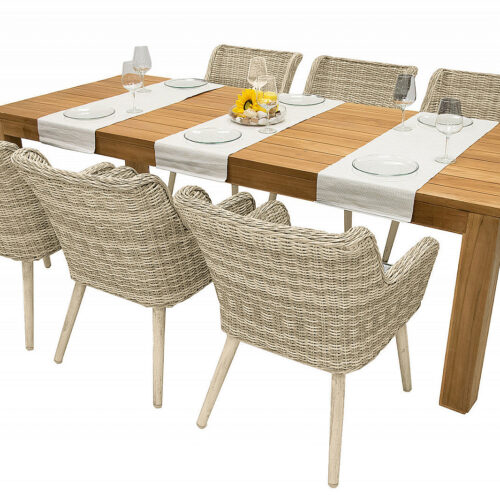 Kerti rattan készlet MONTE VICTORIA 240 (bézs) 8x kerti fotel VICTORIA