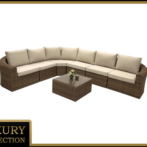 Rattan moduláris készlet sarok BORNEO LUXURY 6 személyes (barna) Rattan moduláris készlet sarok BORNEO LUXURY 6 személyes (barna)