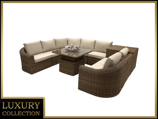 Rattan moduláris készlet BORNEO LUXURY 7 személyes (barna) Rattan moduláris készlet BORNEO LUXURY 7 személyes (barna)