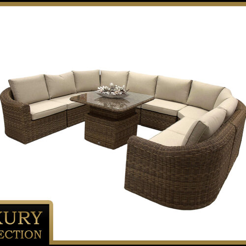 Rattan moduláris készlet BORNEO LUXURY 8 személyes (barna) Rattan moduláris készlet BORNEO LUXURY 8 személyes (barna)