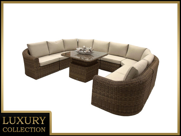 Rattan moduláris készlet BORNEO LUXURY 8 személyes (barna) Rattan moduláris készlet BORNEO LUXURY 8 személyes (barna)
