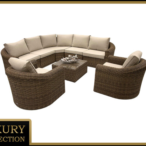 Rattan moduláris készlet sarok BORNEO LUXURY 7 személyes (barna) Rattan moduláris készlet sarok BORNEO LUXURY 7 személyes (barna)