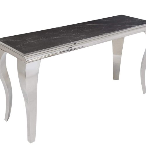 MODERN BAROCK króm szinterezett kő konzolasztal 140cm
